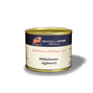 Wildschwein Jagdwurst in der Dose 200g