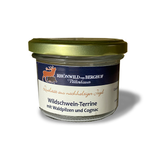 Wildschweinterrine mit Waldpilzen und Cognac im Glas 200g