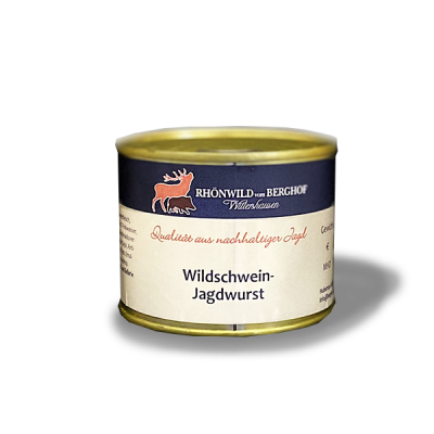 Wildschwein Jagdwurst in der Dose 200g
